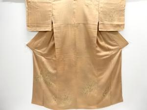 未使用品　草花模様刺繍訪問着